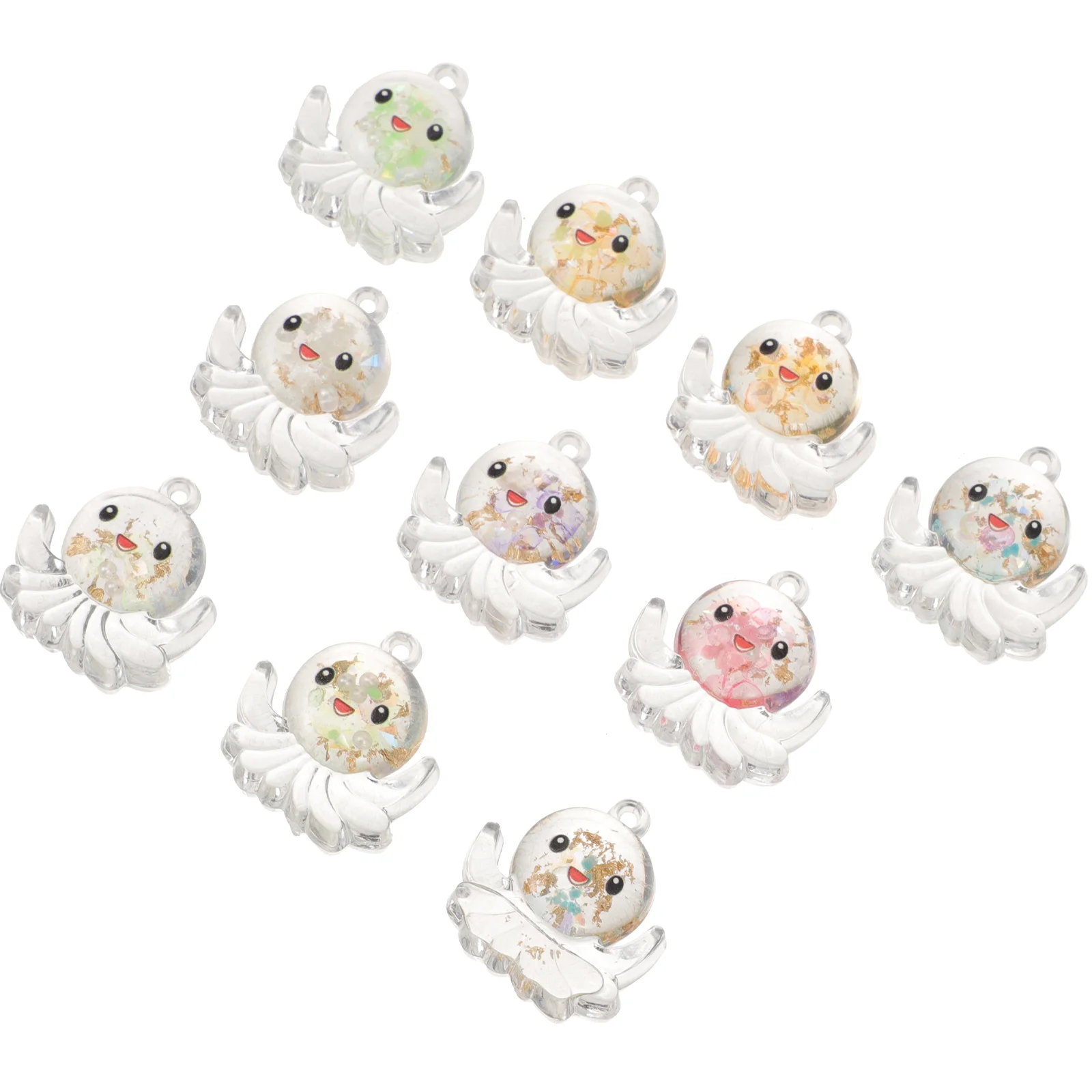 

10Pcs Octopus Charms Jewelry Making Charms Octopus Pendants Jewelry Charms Cute Charms(Random Style)