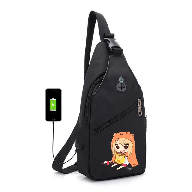 

Аниме Himouto! Нагрудная сумка из ткани «Оксфорд» с гнездом для наушников