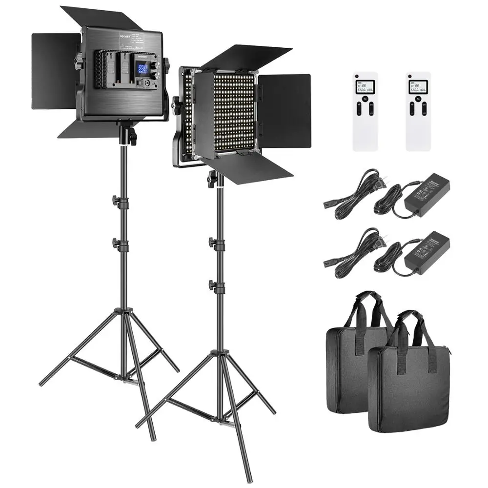 

Neewer Advanced 2.4G 660 LED Video Light Photography Lighting Kit, Dimmable Bi-Color LED Panel With LCD Screen