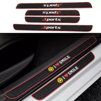 car threshold protection strips door sill protector sticker black scuff plate rubber guard side film protect universal styling