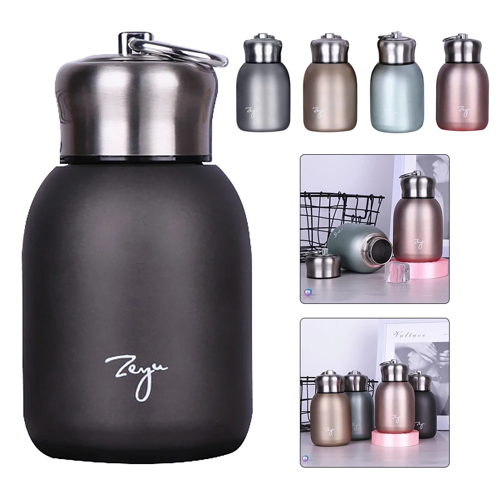 

300ml Stainless Steel Water Bottle Mini Cute Thermos Portable Double-Wall Insulated Vacuum Flask Leakproof Bottle for Girls