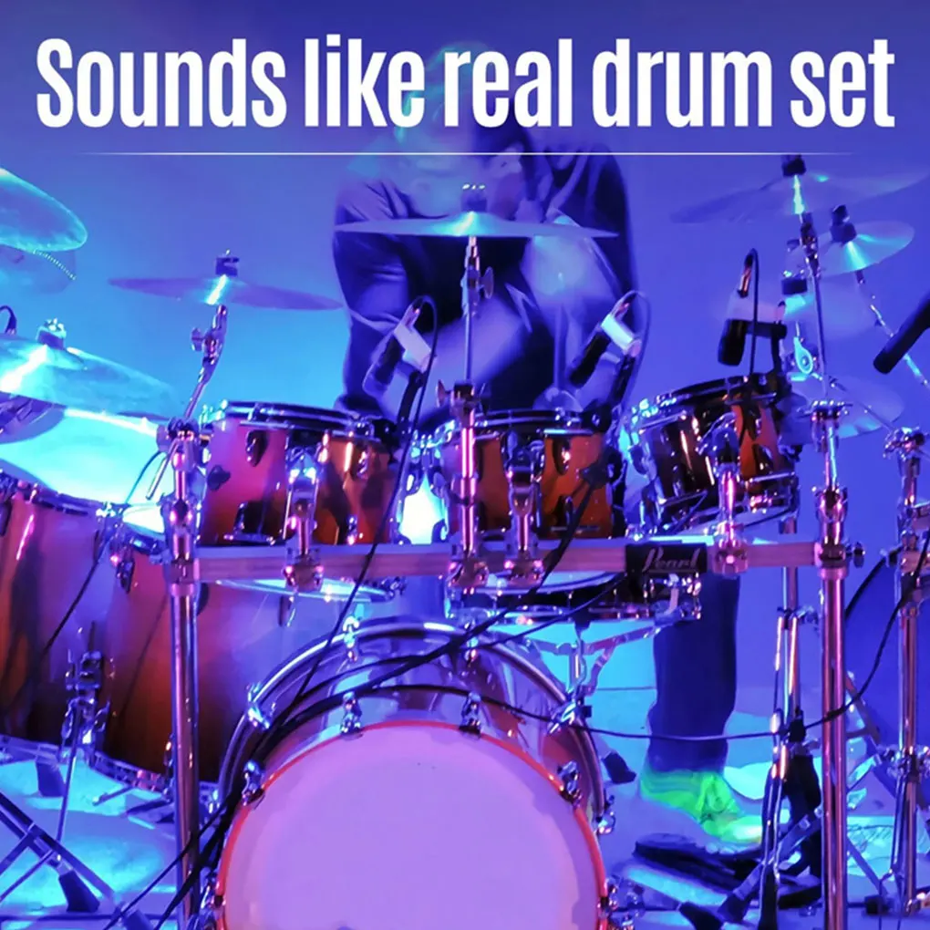 

Colorful Drum Practice Pad With Headphone Socket For Silent Practice Foldable Storage Is Convenient