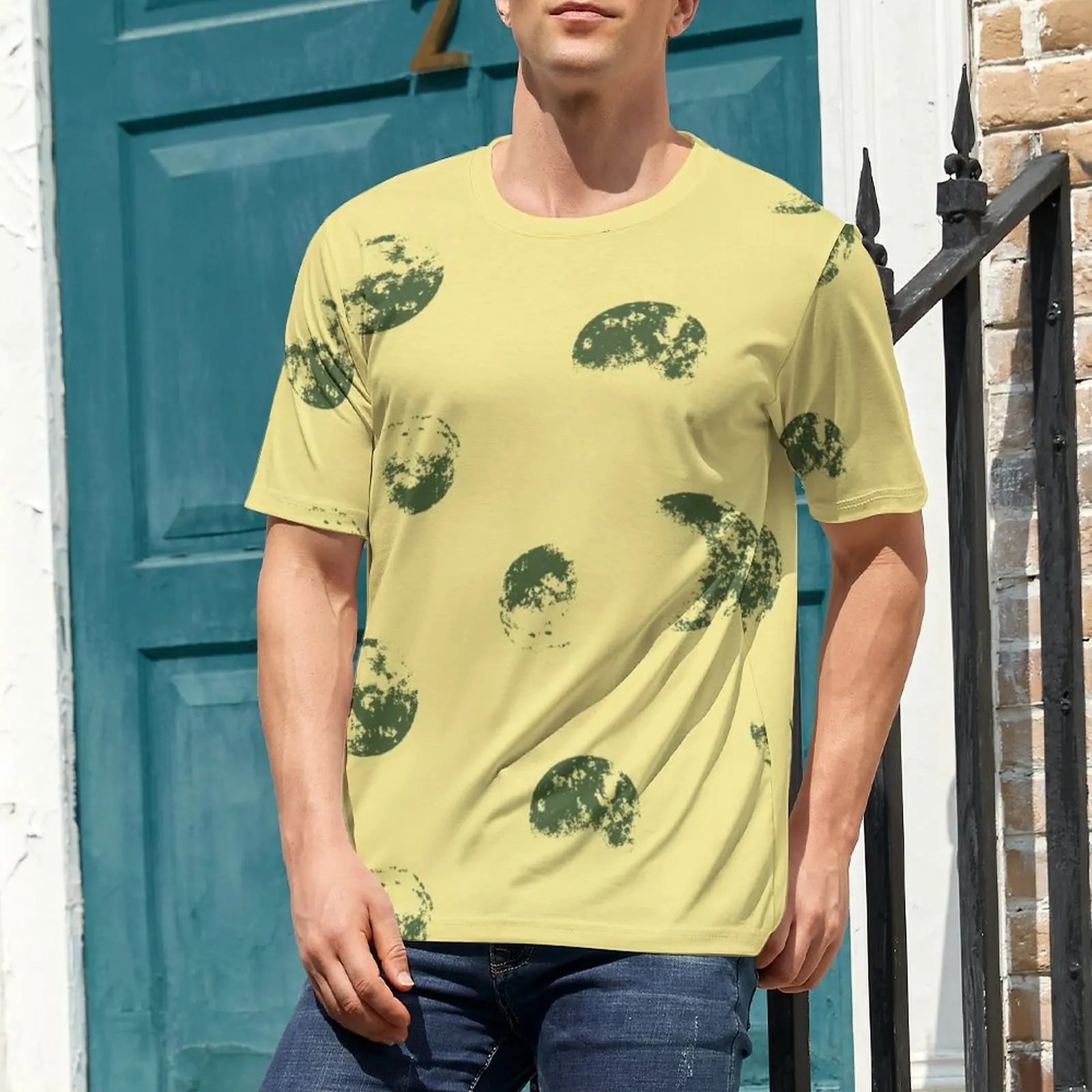 

Men's Printed Round Neck T-Shirt Soft Cotton Breathable Fabric Summer Everyday Look