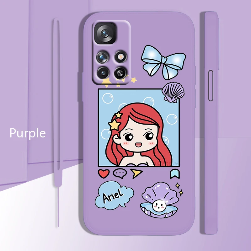 

Mickey mouse cute couple For Xiaomi Redmi 11 Prime A1 Plus K50 Gaming 10 9 9A 9T 9AT 8 8A 7 4G 5G Liquid Rope Phone Case Fundas