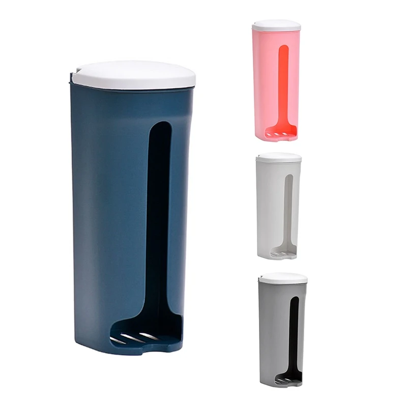 

Garbage Bag Storage Organizer Holder Wall Hanging Plastic Storage Rack With Cover For Home Kitchen