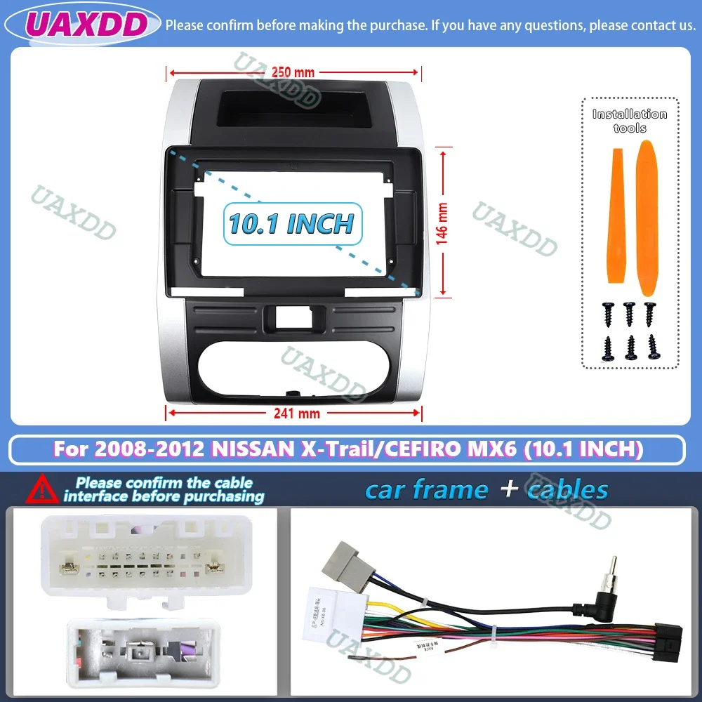 

Для 2008-2012 NISSAN X-Trail CEFIRO DONGFENG FENGDU MX6 10,1 дюйма 2 Din Автомобильная рамка Android Панель fascia кабель жгут приборной панели