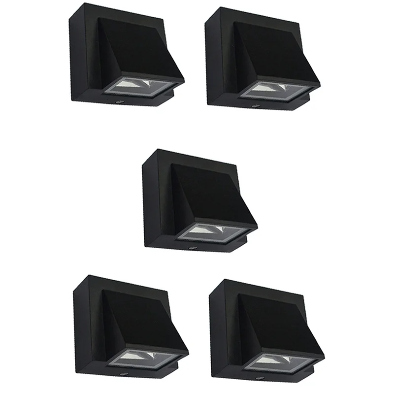 

5X 5W Modern LED Wall Light Outdoor Waterproof Wall Lamp Perfect for Corridor Courtyard Gate Terrace Balcony Garden