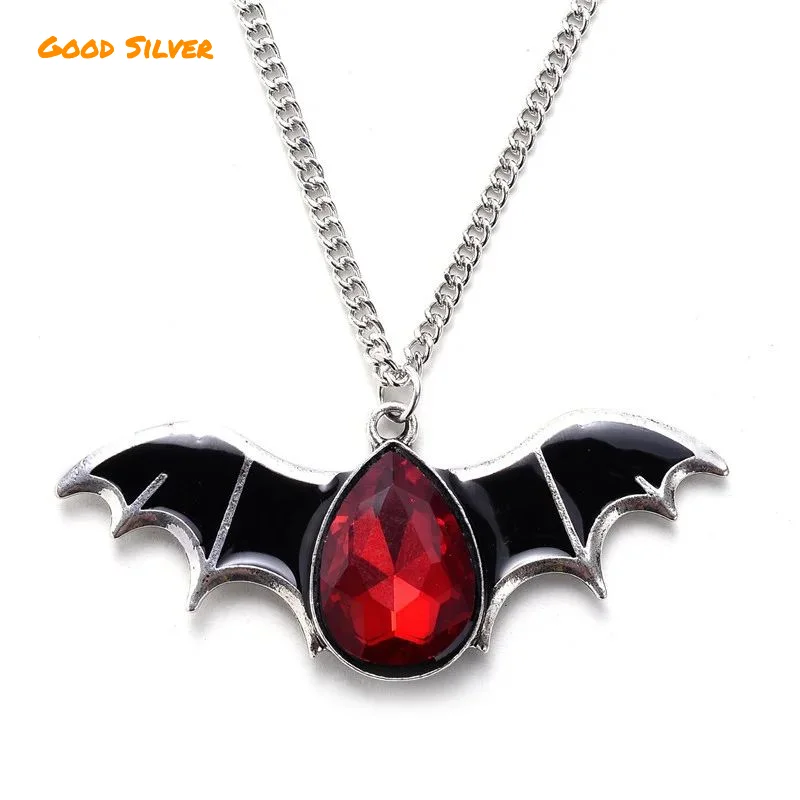 Женское ожерелье с подвеской летучая мышь