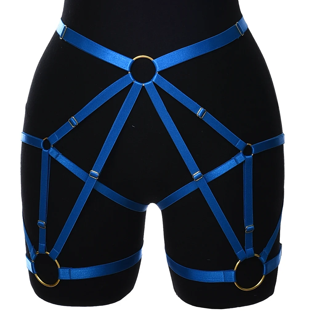 

Cage Bra Pentagram Women Underwear Garter Belt Punk Hollow Out Sexy Lingerie Bondage Erotic Suspender Goth Straps Body Harness