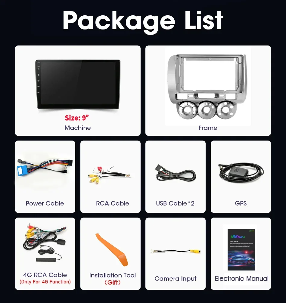 Android 14 для Honda Jazz 1 GD 2001-2008 Автомобильный радиоприемник Мультимедийный видеоплеер