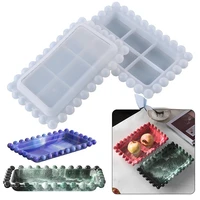 diy resin mold silicone tray crystal epoxy mould rectangular beaded storage tray ornament plate silicone moulds