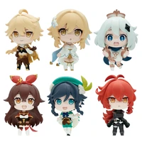 anime game genshin impact gashapon doll lumine aether amber action figure model cute collectible ornaments toy kids holiday gift