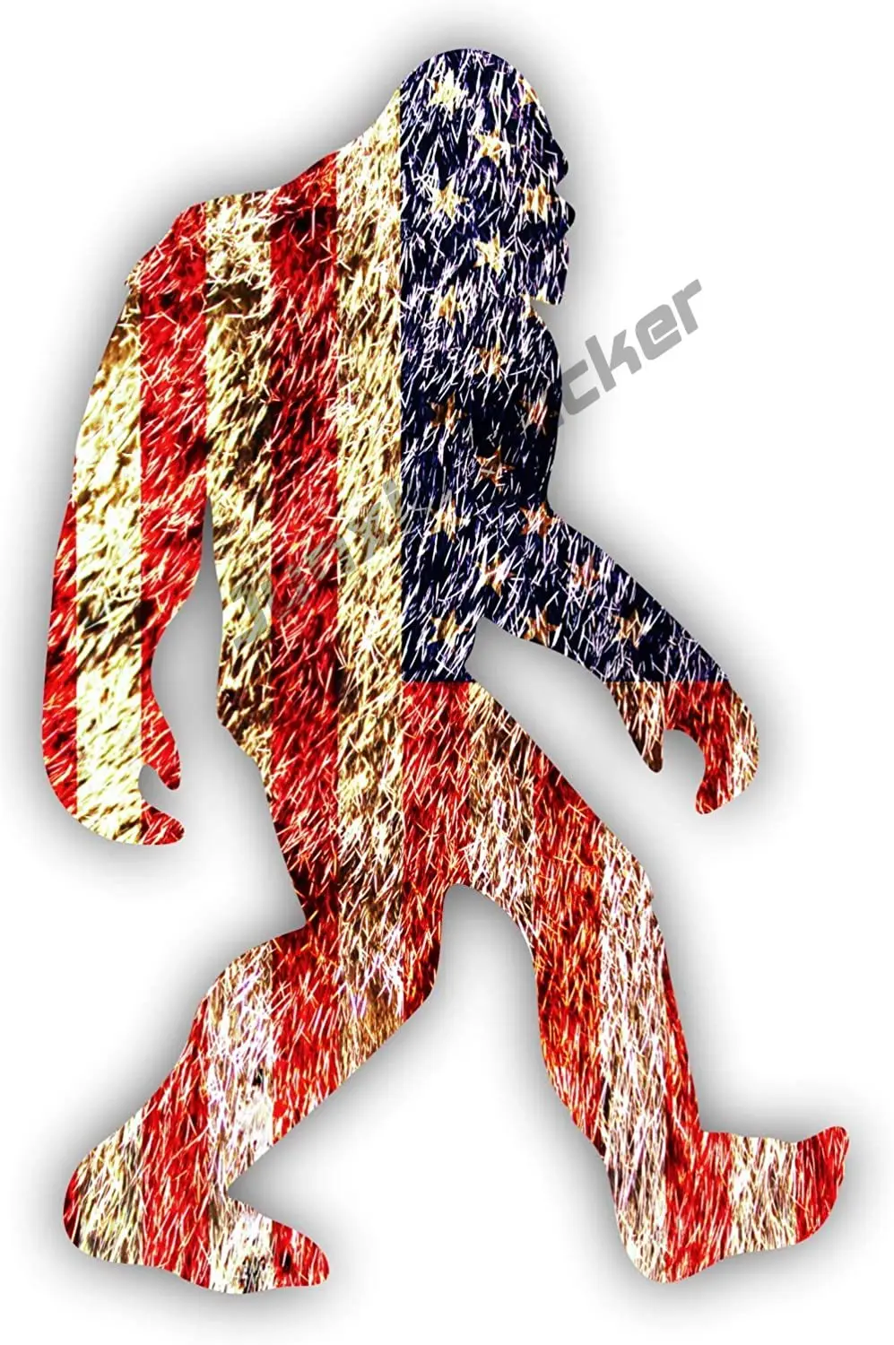 

Bigfoot American Flag Decal Patriotic Stickers and Decals Cool Car Accessories for Men Flag Window Decal for Truck Rv Decor
