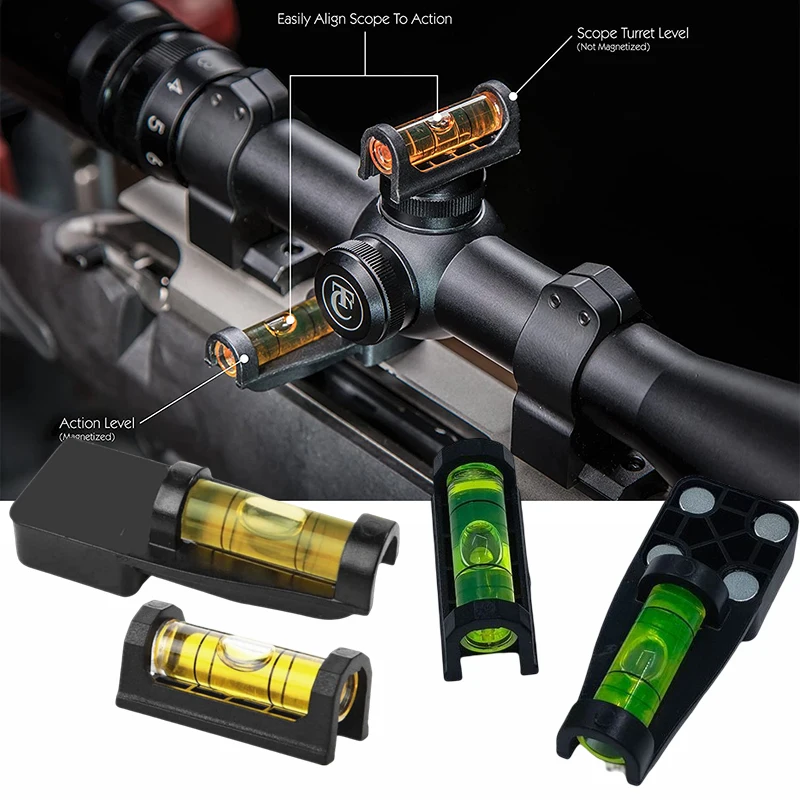 

Tactical 2Pcs Magnetic Gunsmith Bubble Level Scope Mounting Maintenance Leveling Bubble Tool for Rifle Scope Hunting Accessory