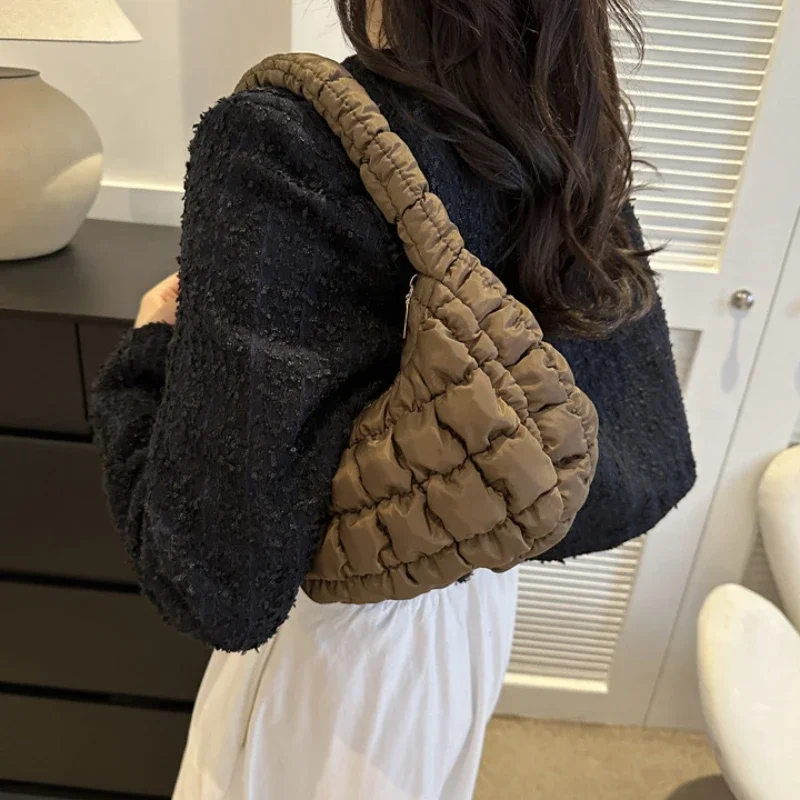 Модные корейские облачные сумки для женщин дизайнерские плиссированные на плечо