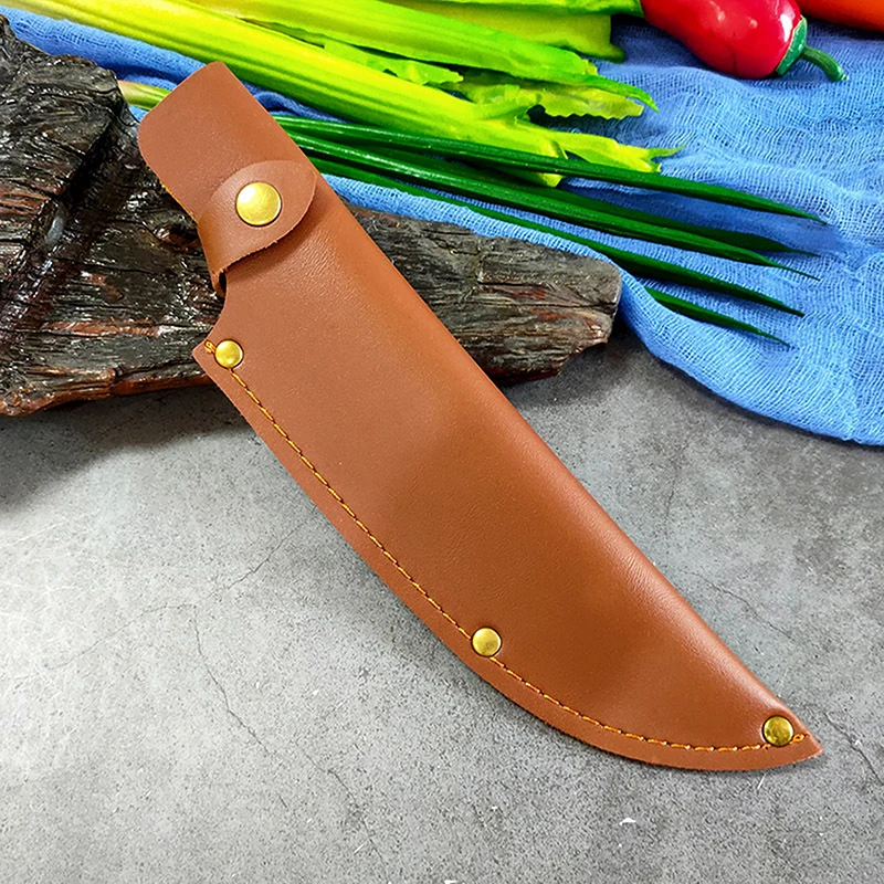 

Knife Cover Chef Butcher Kitchen Tools Full Tang Handle Leather Knife Sheath