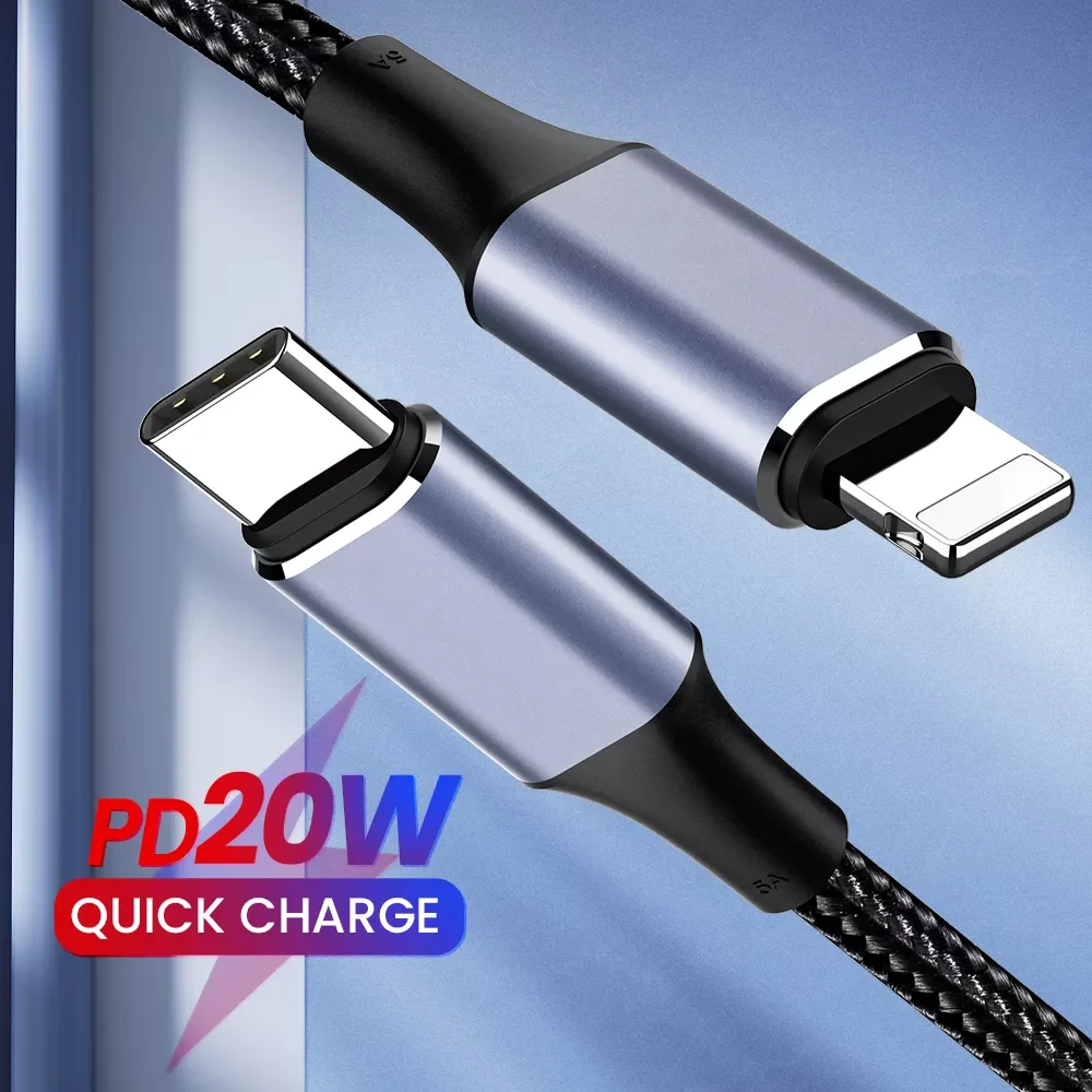 

20W Type C To Lightning Quick Charge Charger Cable For iPhone 13 12 11 Pro Max XS XR 0.5/1/2M Fast Charging USB C Data Cable