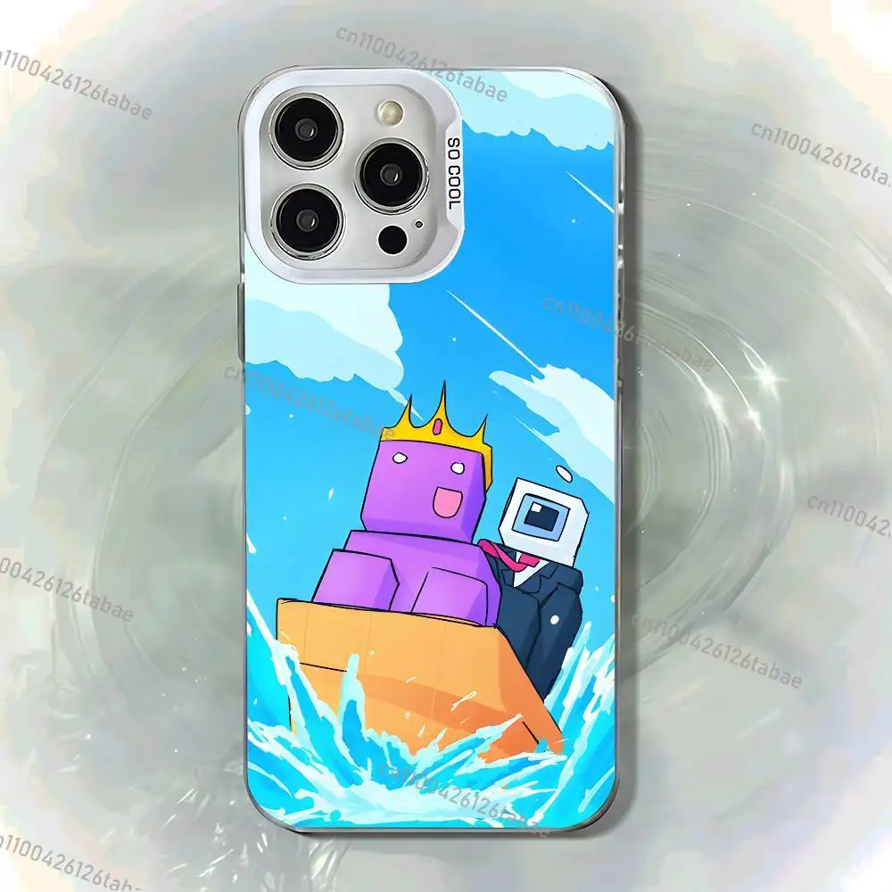Фото Матовый противоударный чехол Cartoon Wemmbu Eggchan Tax Duo для iPhone 17, 16, 15, 14, 13, 12, 11, Mini, Pro, E, MAX, белый, матовый, цвета конфет. №3