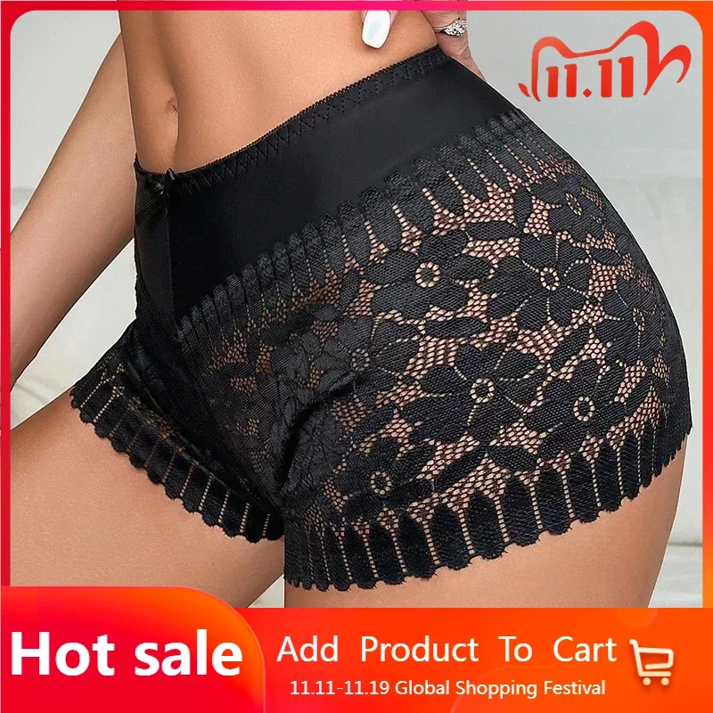 

Sexy Underwear Women Panties Lace Briefs Hollow Out Underpants Lady Intimates Solid Thong High Waist Panties Fashion New Briefs