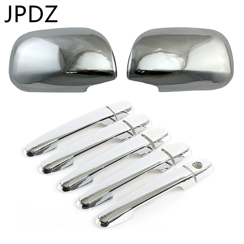 

ABS Chrome Side Wing Mirror Door Handle Cover for Toyota RAV4 2009-2012 Trim Rear View Molding