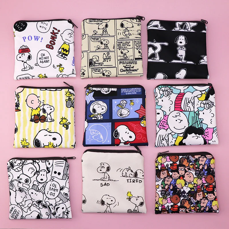 Kawaii Мультфильм Аниме Snoopy санитарные салфетки водонепроницаемый новый холщовый