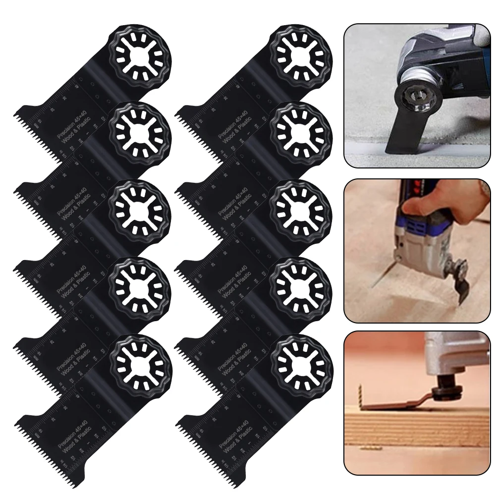 

10PCS Universal Oscillating Multi Tool Saw Blade High Carbon Steel Renovator Saw Blades For Metal Wood Cutting Oscillating Tool