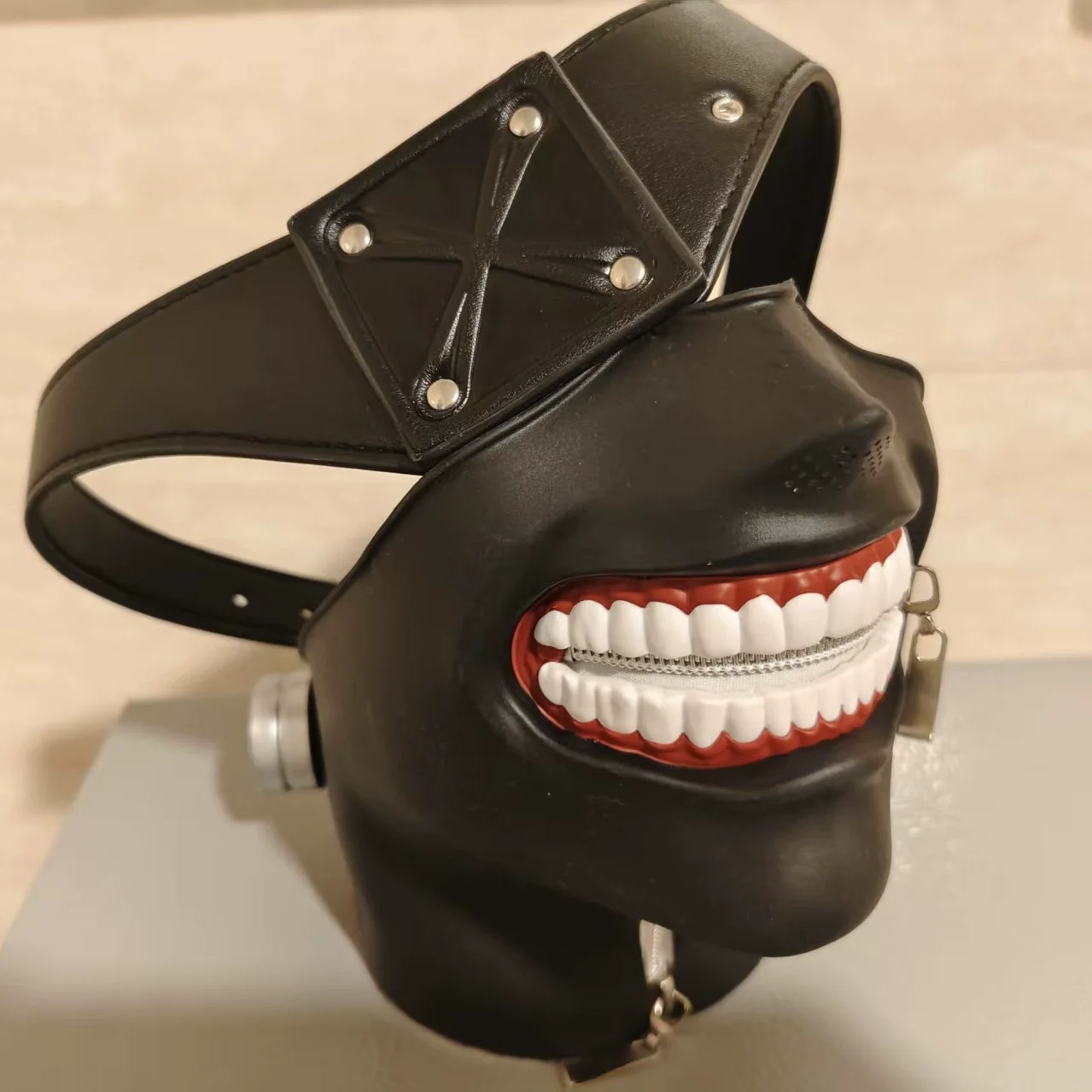 Фото Аниме Kaneki Ken 3D дышащая маска косплей щиток для лица для женщин и мужчин наряд для вечеринки на Хэллоуин индивидуальный размер №1