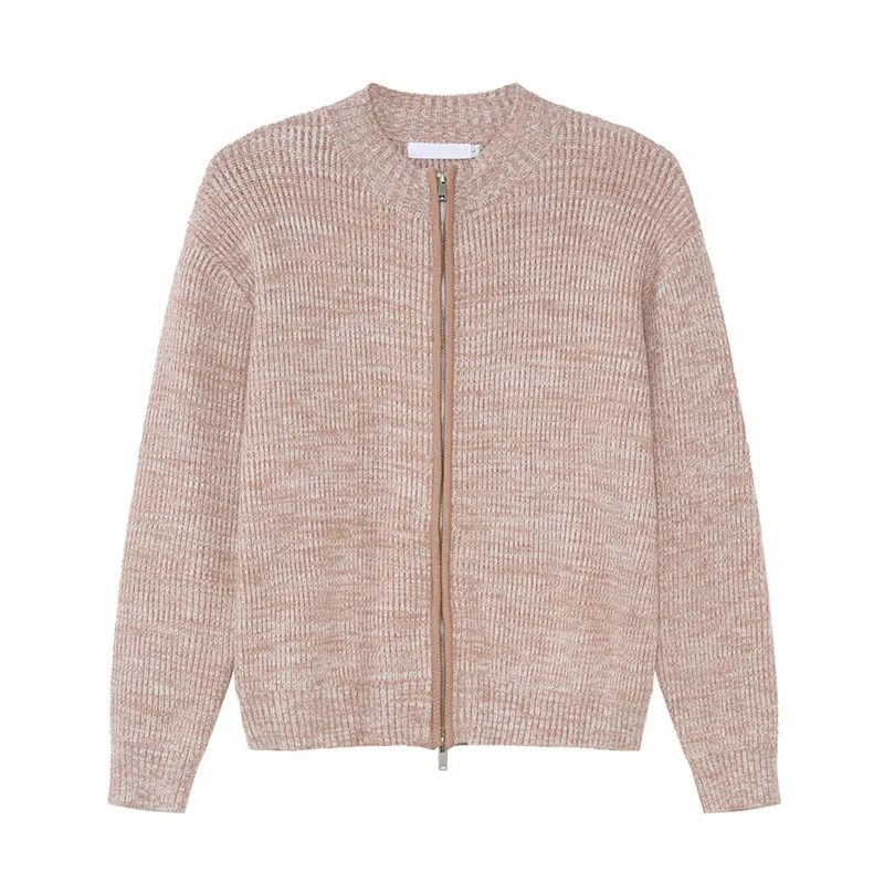 SYUHGFA нишевый дизайн мужской кардиган однотонный с круглым воротником