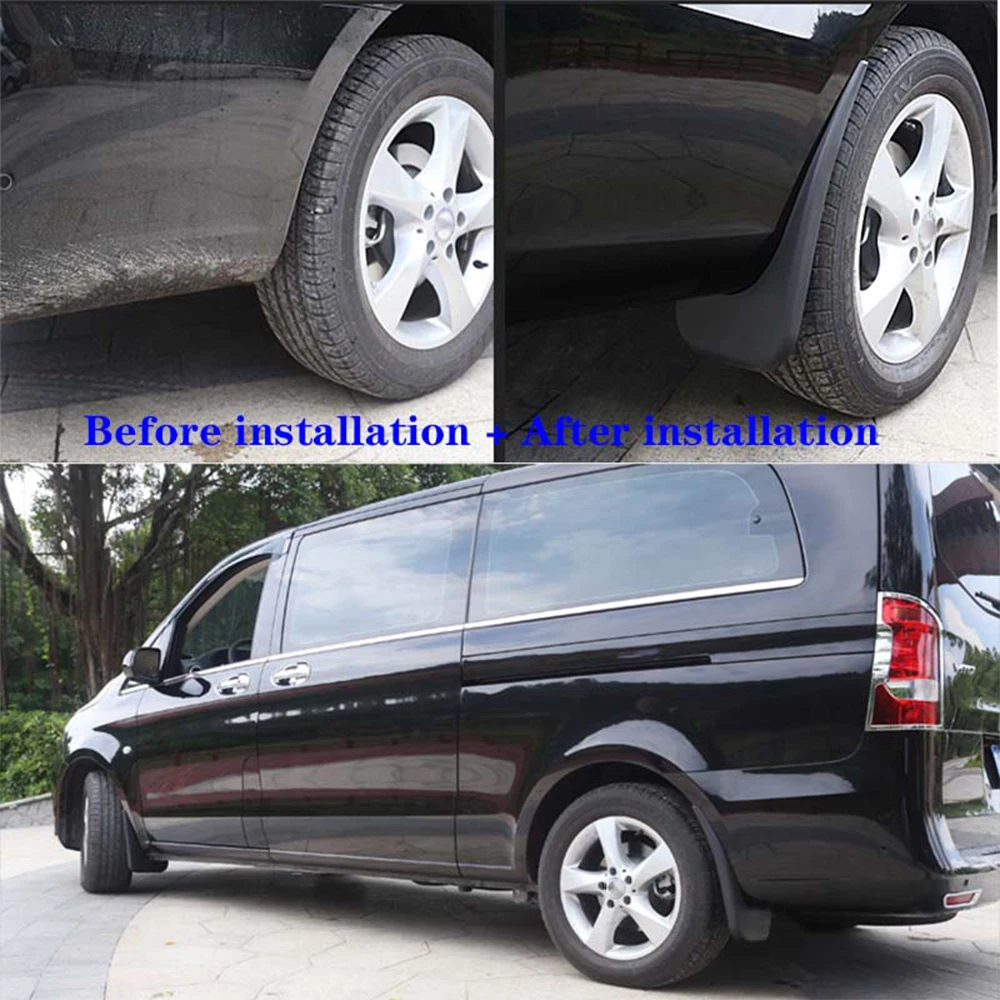 Фото Для Mercedes-Benz V-класса Vito W447 AMG V260L V250: Комплект брызговиков (4 шт.) для защиты от грязи, аксессуары для автомобиля №5