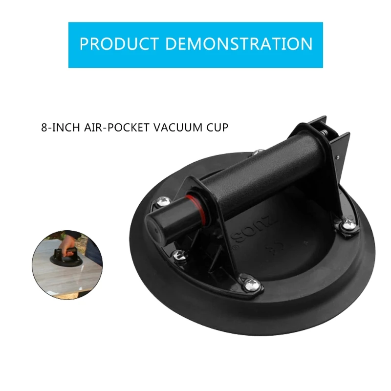 

8inch Suction Cup Hand Pump Vacuum Powerful Suction Cup Easy Release Design Industrial Suction Fixer Floor Tile Suction