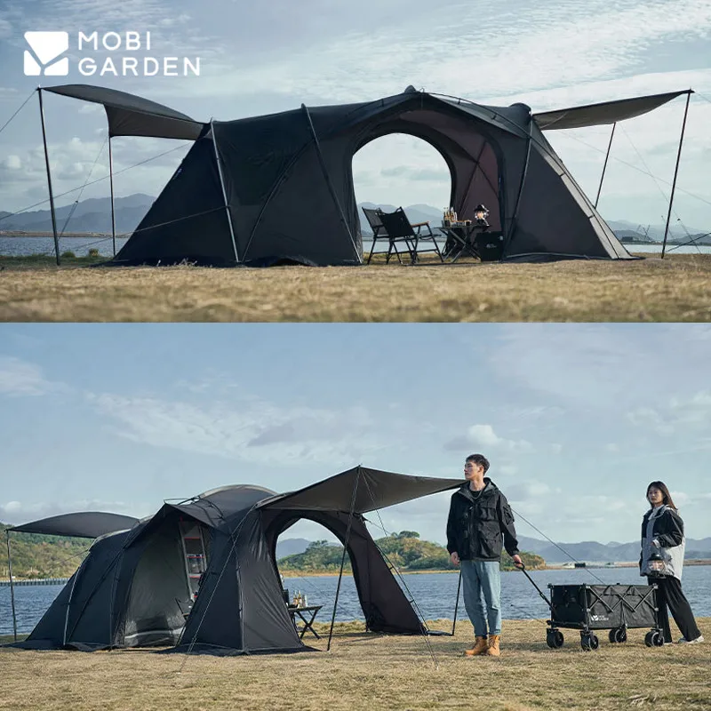 Mobi Garden Открытый Кемпинг 70D Нейлоновая Туннельная Палатка Большое Пространство
