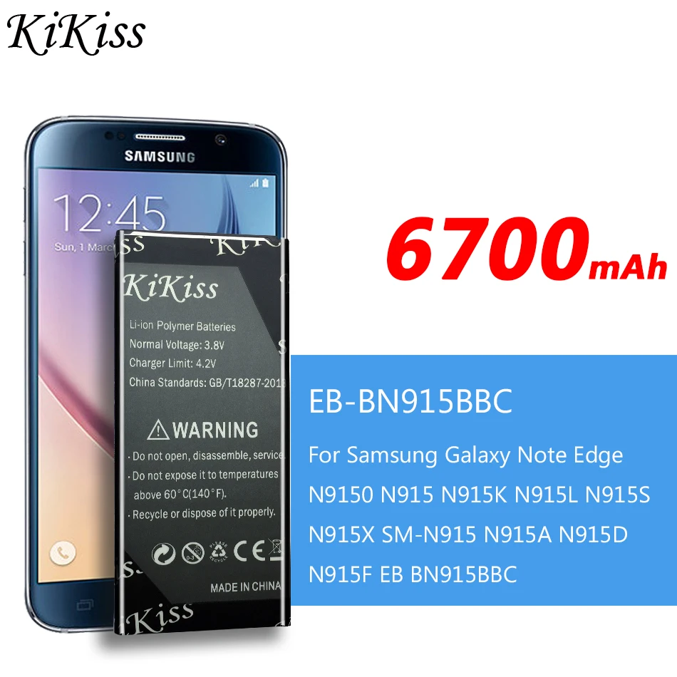

Аккумулятор большой мощности 6700 мАч для Samsung Galaxy Note Edge N915 N915F N915A N915T N915K/L/S N915V N915G N9150