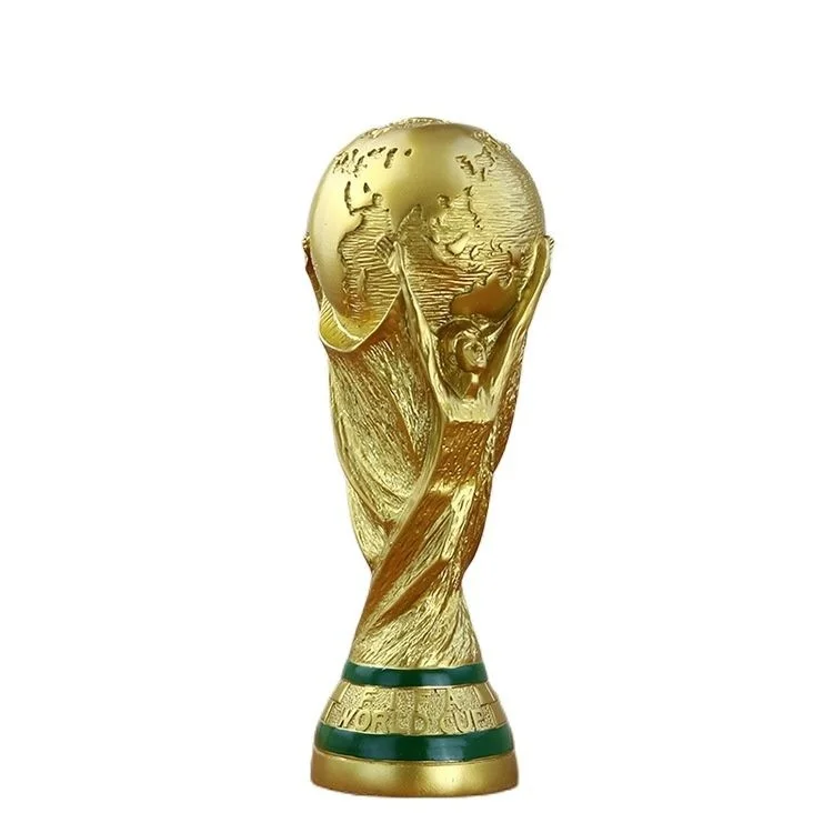 

36CM Soccer Trophys Golden Resin Euro Cup Mascot Trophies Champion Award Souvenir for Gift Home Decoration