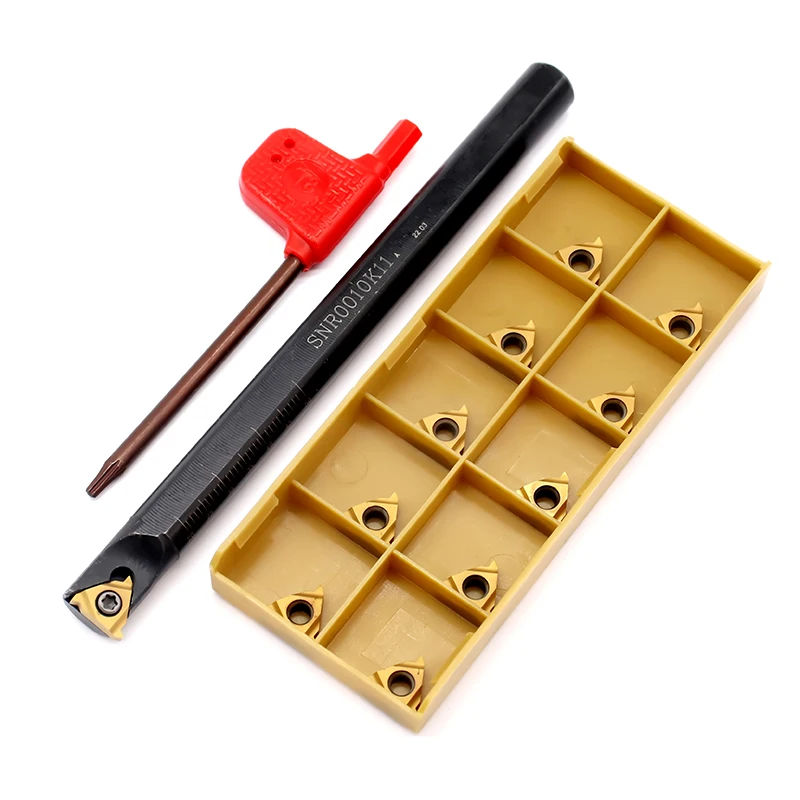 

Токарный станок для нарезки расточных стержней SNR0010K11 + 10 шт. 11IR AG60 карбидные вставки для ЧПУ нарезки расточных стержней держатель токарного ...