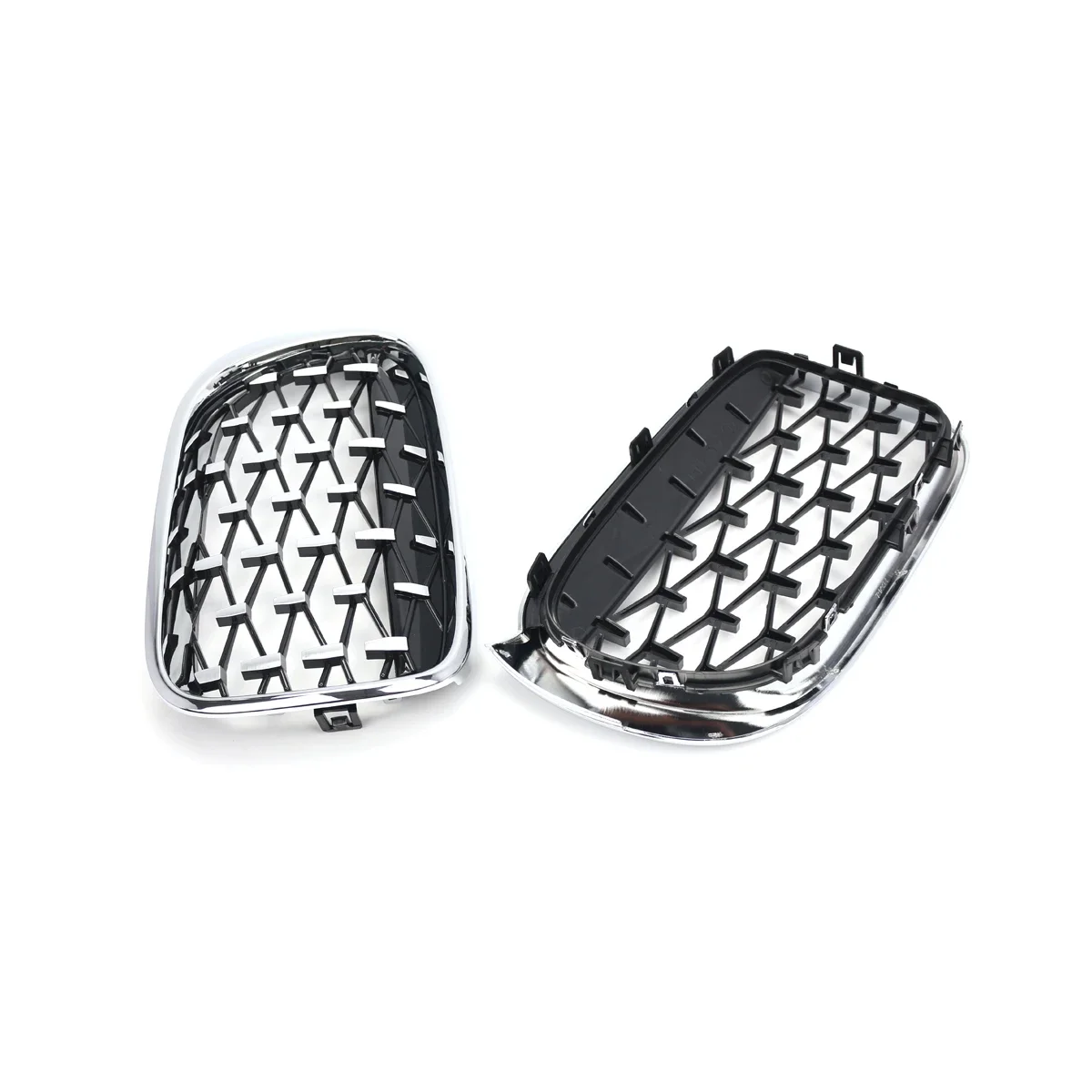 Хромированная Серебряная Бриллиантовая решетка радиатора в стиле метеорита