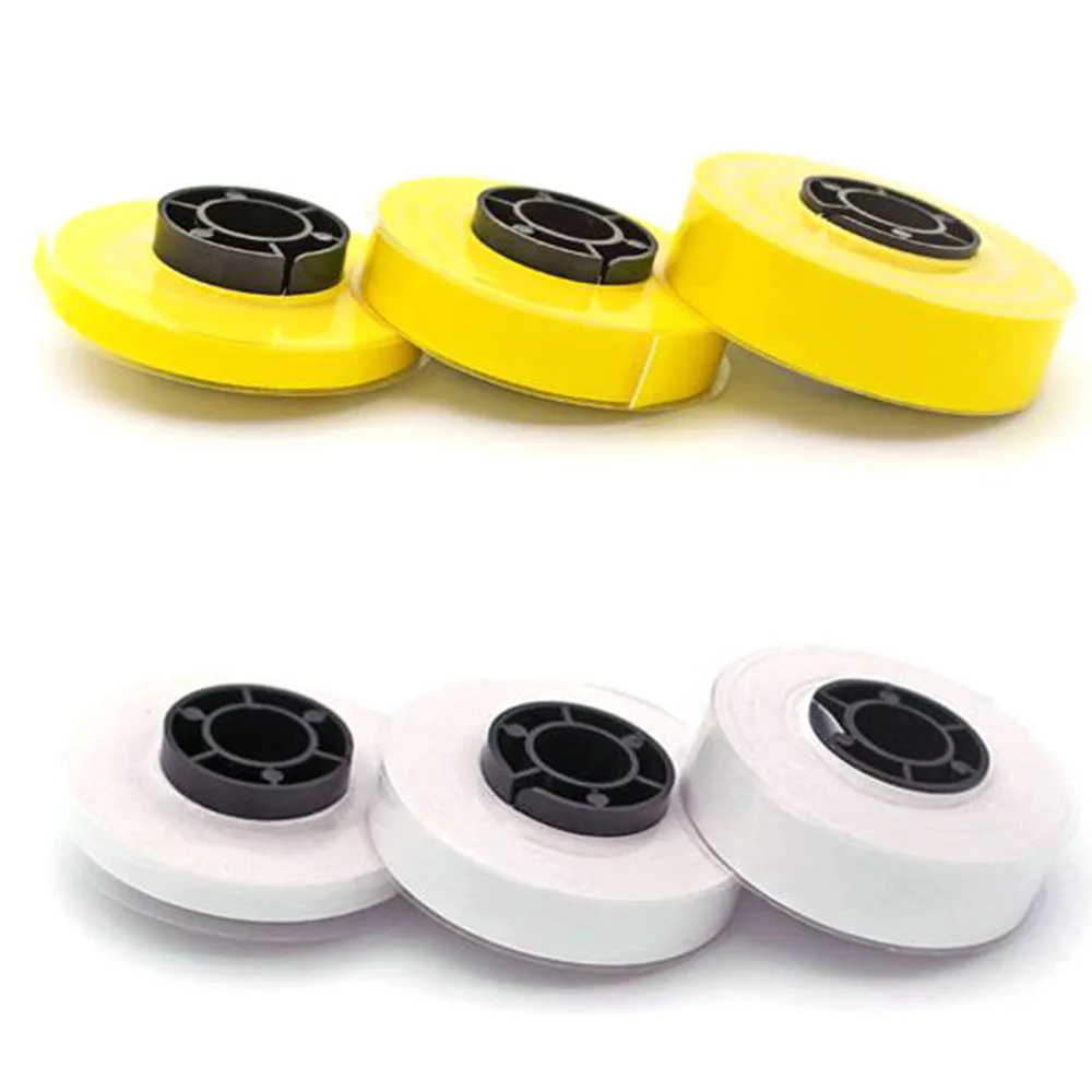 

1pcs Core Tape Label LM-312W 5mm 9mm 12mm white yellow Ink ribbon Sticker For max LETATWIN Cable ID Printer lm-380e,lm-390a