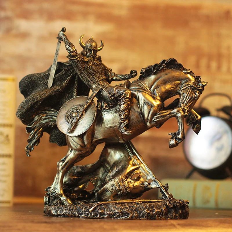 

Nordic Medieval Sparta Rome Iron Samurai Model Living Room Decor Classical Art Resin Figures Statue Home Decoration Accessories