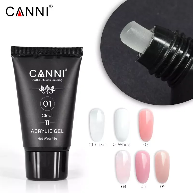 

CANNI Poly Nails UV Gel Nail Art Manicure Acrylic UV LED Sculpture Gel Extending Natural Clear Camouflage Color Extention Gel