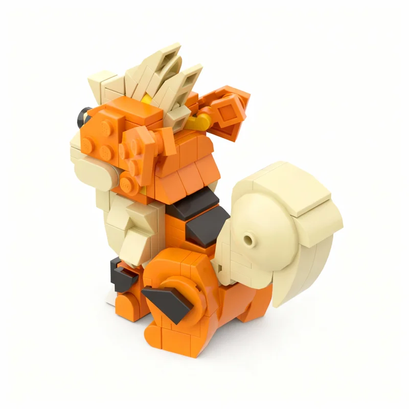 Набор строительных блоков MOC Growlithe Pocket Monster Creator Expert, 175 деталей, конструктор, рождественский подарок, идея для творчества своими руками (art.: 3920da684b122) - 3920da684b122