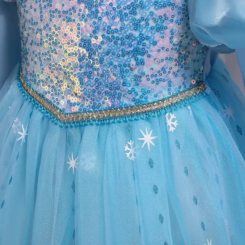 Костюм принцессы для девочек на Хэллоуин 2024 платья малышей платье косплея Эльзы