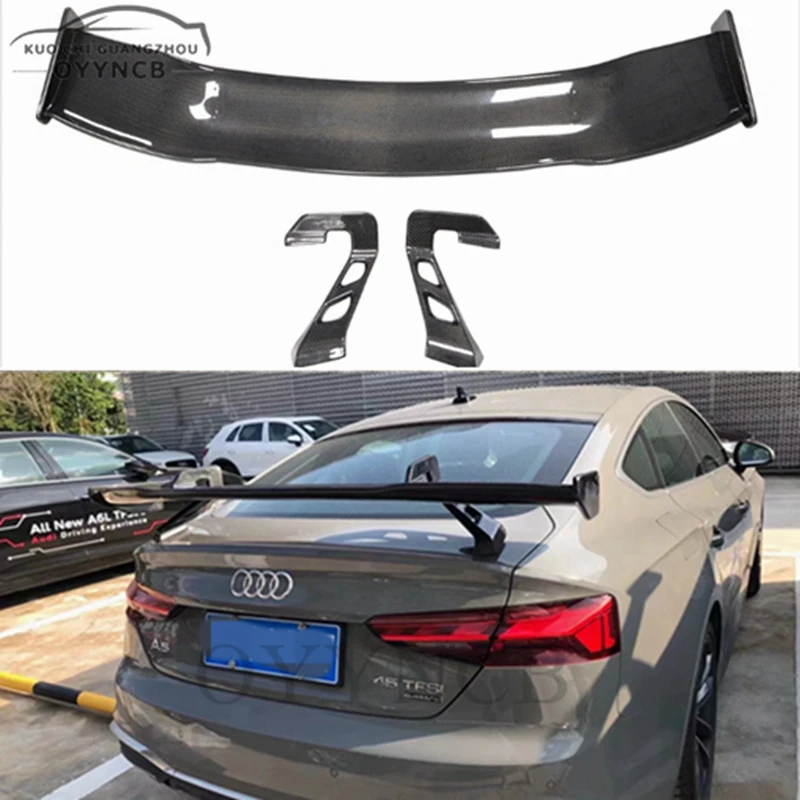 

For AUDI A5 S5 RS5 2017 2018 2019 2020 2021 Wing Lip Spoilers Car Accessories TTS style Carbon Fiber Rear Tunk Spoiler