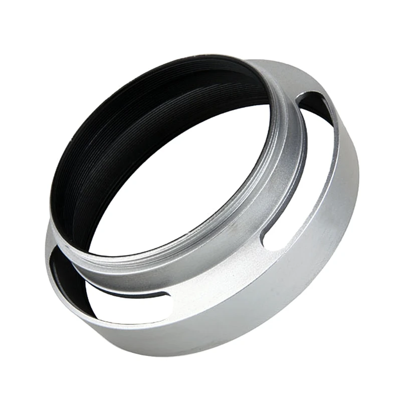 

2022 New 55mm Aluminium Silver Lens Oblique Cover Internal thread Hood For Leica Slr