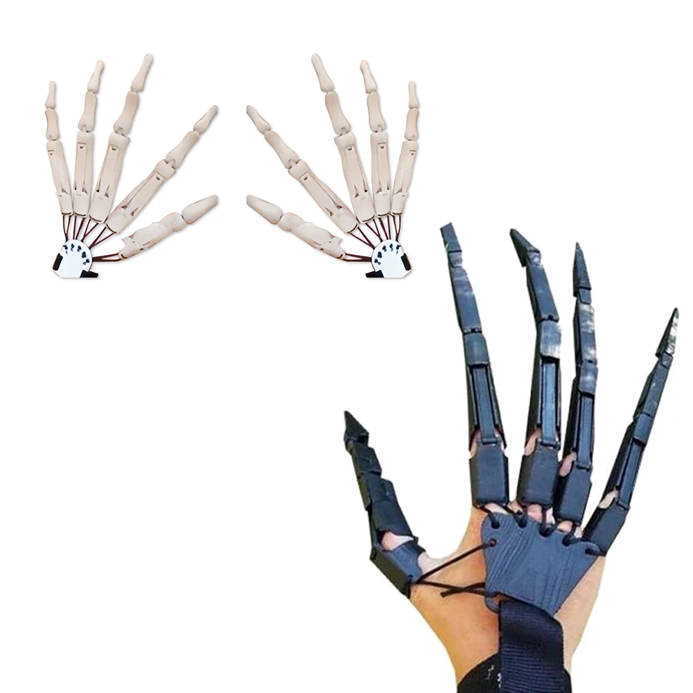 Dedos articulados creativos guantes de Halloween manos de esqueleto decoraciones de fiesta para eventos accesorios Horror fantasma garra dedo movible