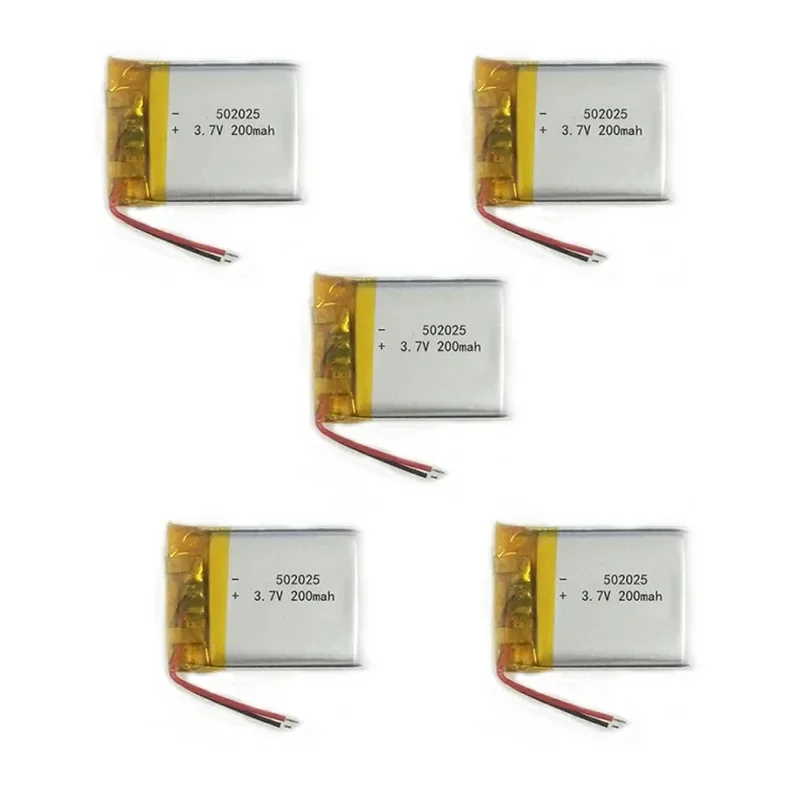 1 шт. 3 7 в 200 мАч 502025 052025 литий-полимерные литий-ионные аккумуляторные батареи для