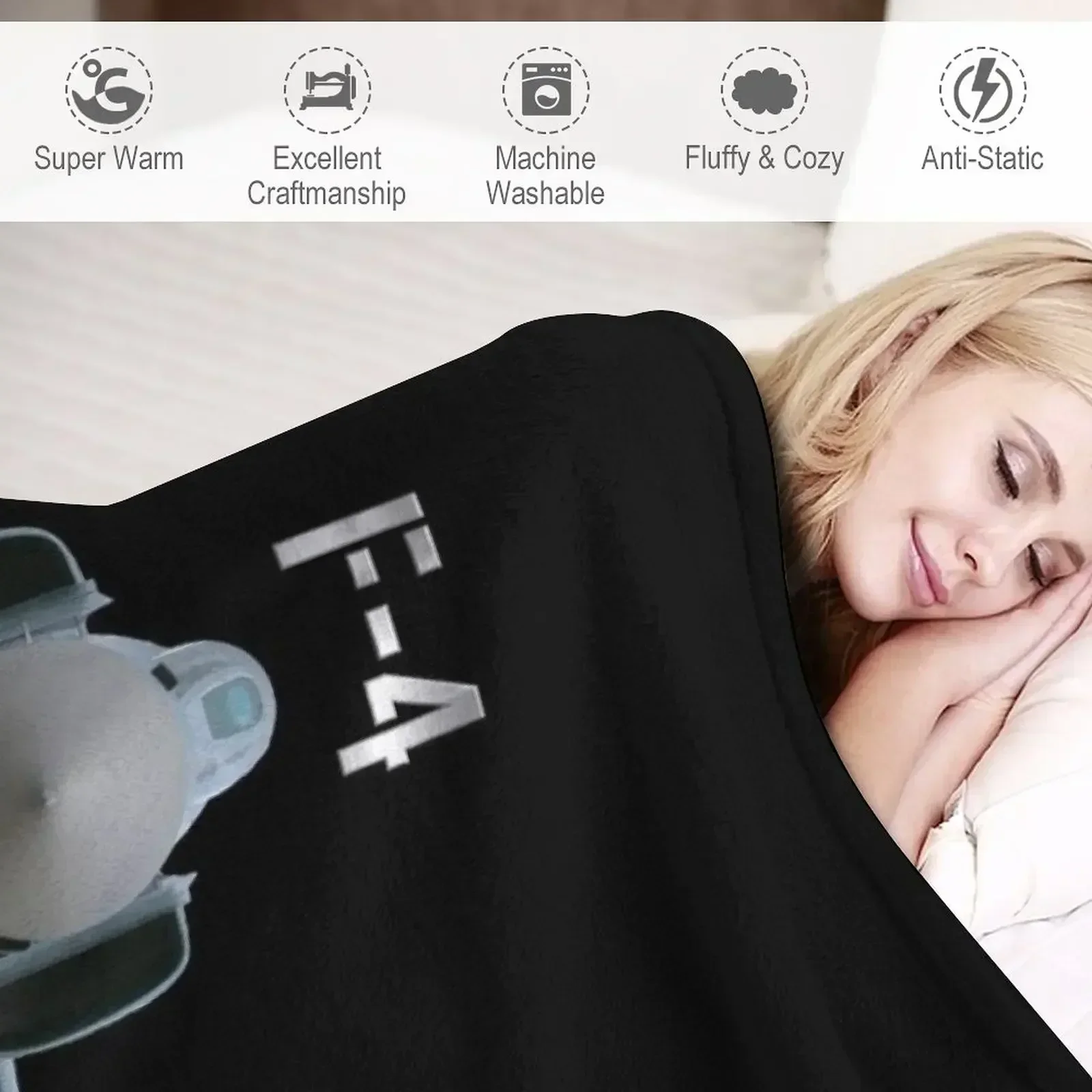 Одеяло F-4 Phantom Fighter jet interceptor Retros Фланелевые теплые меховые одеяла