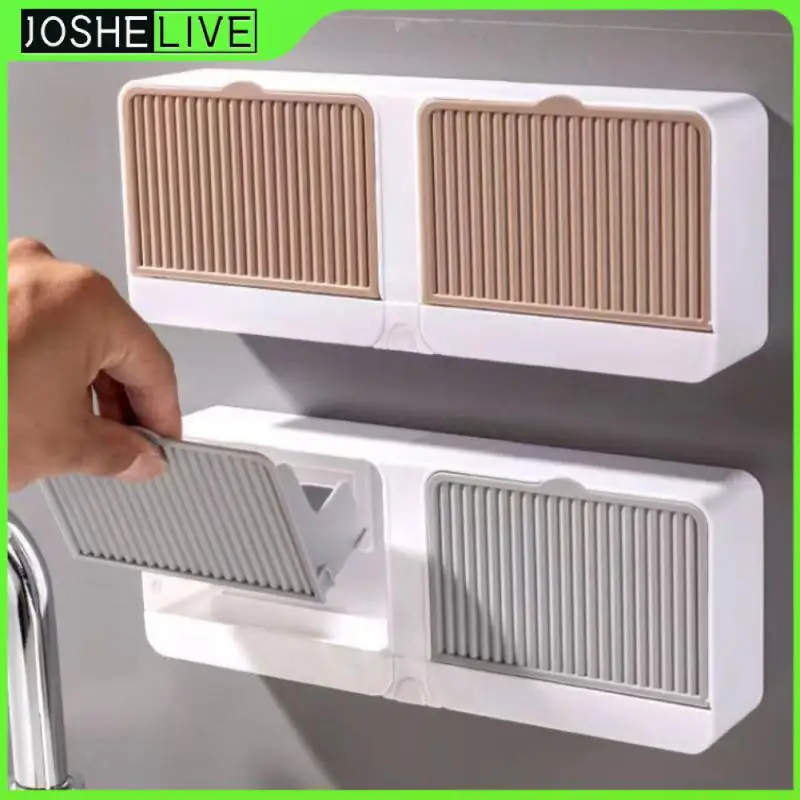 

Soap Box Creative Hollow Type Soap Holder Box Double Grids Drain Double Grid Soap Draining Rack Bathroom Accessories Soap Holder
