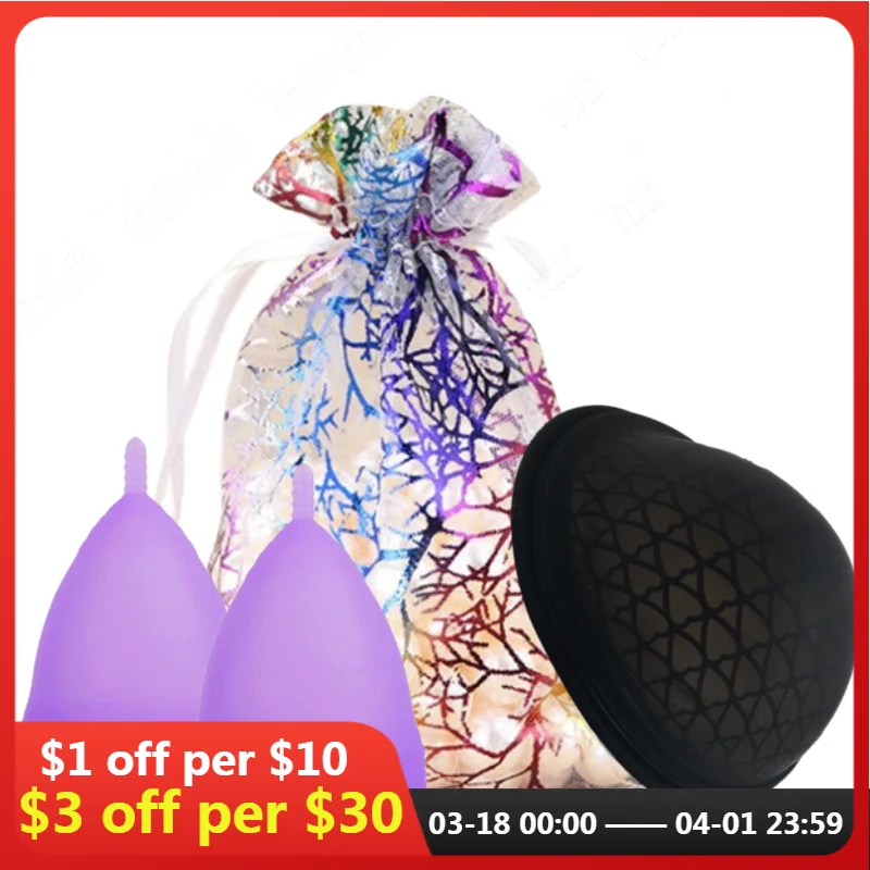 

Reusable Menstrual Disc Flat-fit Design Extra-Thin Sterilizing Silicone Menstrual Cup Tampon Or Pads Alternative Dropship