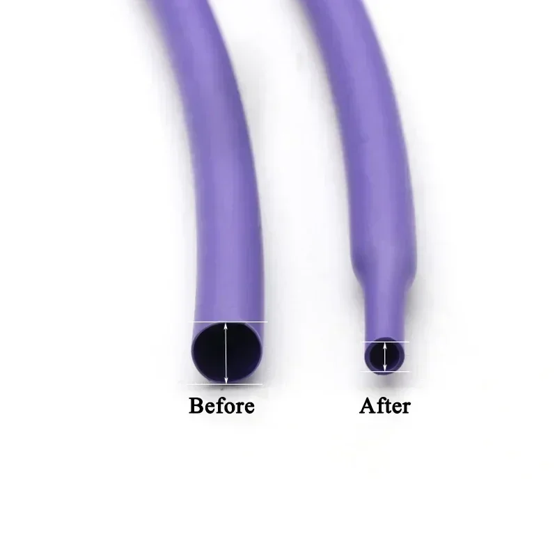 1/5 м диаметр 0 6 8 1 5 2 3 4 10 мм PE термоусадочная трубка соотношение 2:1 изолированная