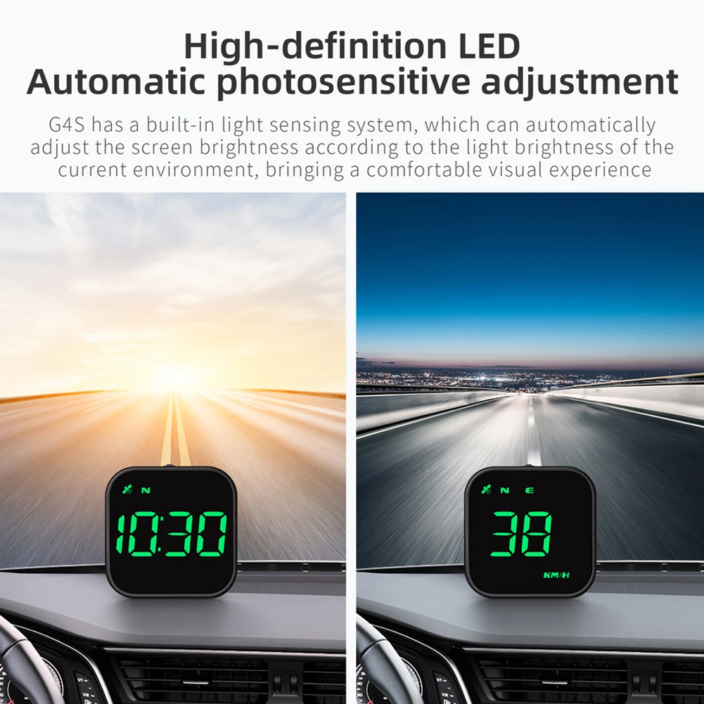 

Автомобильный светодиодный дисплей G4S GPS HUD, умная Цифровая Сигнализация, напоминание, спидометр, GPS HUD, автомобильные аксессуары для всех авт...