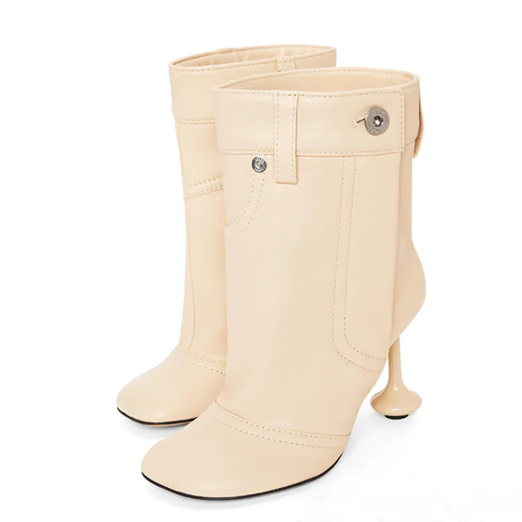 Женские ботинки из натуральной кожи с прострочкой Новинка весна-осень 2024 женские